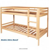 Lits superpose hêtre massif