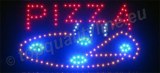 Enseigne lumineuse LED Pizza animée