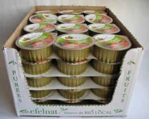 COUPELLES 100gr Purée de FRUITS BIO