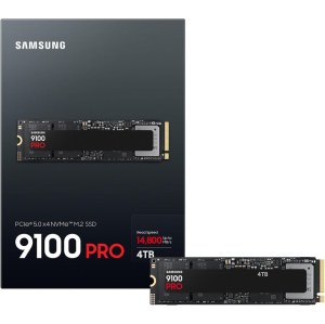 Samsung SSD 9100 PRO 4TB, PCIe 5.0x4 M.2 2280, Up to 14,800MB/s NVMe Internal Solid Sta...
