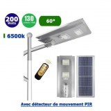 Solaire - Luminaire LED pour Candélabre / Lampe de rue et parking - Série STREET - 200...