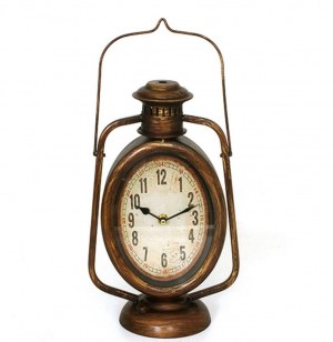 Pendule - lanterne en bronze - horloge décoration