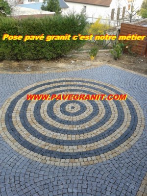 Pavé granit pose compris