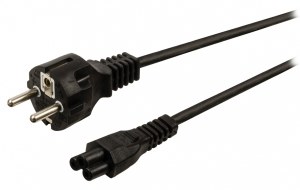 Câble dalimentation Schuko mâle droit - IEC-320-C5 2.00 m noir