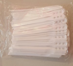 Sachet de 200 spatules à café / touillettes plastiques blanches jetables