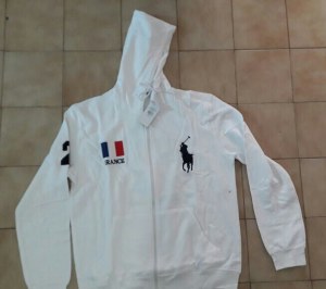 Sweet à capuche blanc Ralph lauren