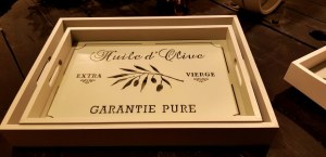Ensemble de 2 plateaux Huile d'olive