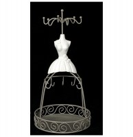 Porte bijoux jupe longue - bustier droit - 14 x 14 x 28.5 cm