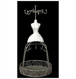 Porte bijoux jupe longue - bustier droit - 14 x 14 x 28.5 cm