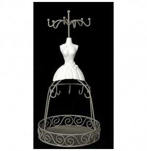 Porte bijoux jupe longue - bustier droit - 14 x 14 x 28.5 cm