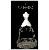 Porte bijoux jupe longue - bustier coeur - 14 x 14 x 28.5 cm