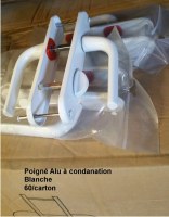 Vend poignées alu blanche