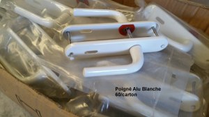 Vend poignées alu blanche