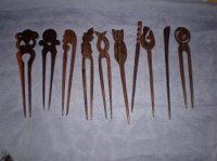 Pince cheveux en bois