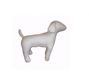 Mannequin chiens et tissus blanc