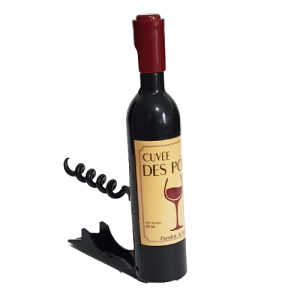 LOT DE TIRE-BOUCHON / DÉCAPSULEUR EN FORME DE BOUTEILLE DE VIN