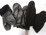 Lot de moufles en cuir pour homme, doublés