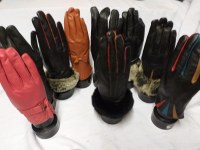 Lot de gants en cuir doublés pour femmes