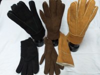 Lot de confortables gants en cuir fourrés pour homme
