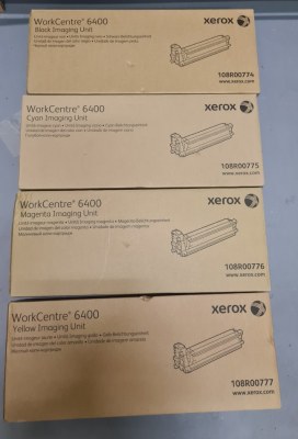 Lot de 4 Tambour d'imagerie Xerox WorkCentre 6400 D'origine : Black/Cyan/Magenta/Yellow...