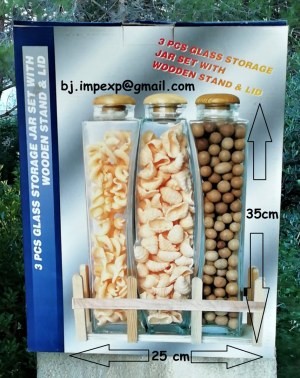 Service 3 bocaux en verre