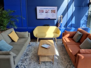 Canapé Bois Massif Tissu, Design Unique, Qualité Professionnelle