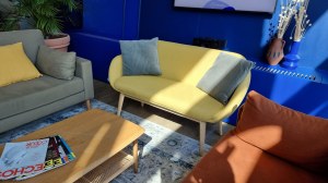 Canapé Bois Massif Tissu, Design Unique, Qualité Professionnelle