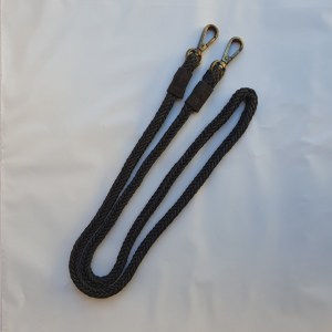 Lot de bandoulières noires tressées avec mousqueton