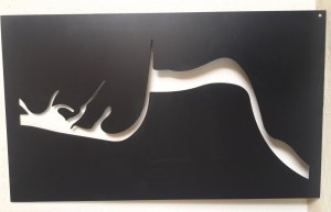 Tableau métallique décoratif découper au plasma et peint en électrostatique