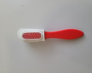 Brosse à chaussures lavable avec tête en caoutchouc - la brosse en daim pour les soins de velours