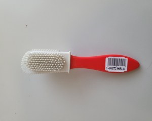 Brosse à chaussures lavable avec tête en caoutchouc - la brosse en daim pour les soins de velours