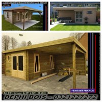 Chalet , abri de jardin Chalet loisirs pool house de 4M² à 35M² dans la limite du stock