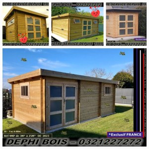 Chalet , abri de jardin Chalet loisirs pool house de 4M² à 35M² dans la limite du stock