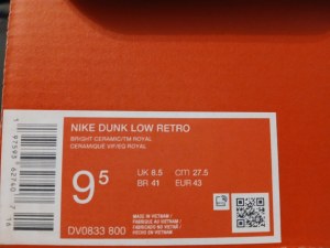 Nike Dunk Low Retro Concord blanc MOINS 50% DU PRIX DETAILS