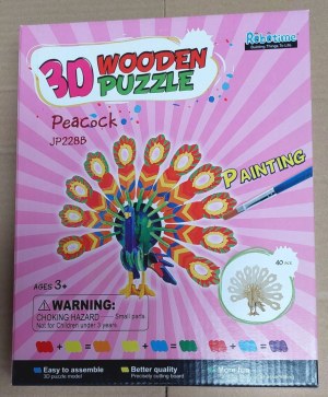 Puzzle en bois à peindre et à monter