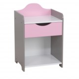 Table de chevet - rose - bois