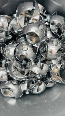 Rouxel barres en métal argenté, platines et fixation