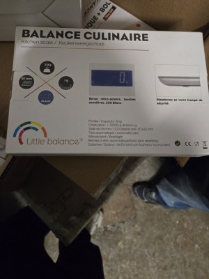 Adler Balance de cuisine électronique AD 3138 Rectangle pour plan de travail