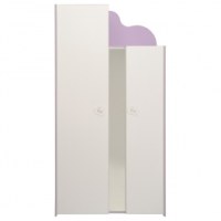 Armoire 2 portes - mila - l 95 x p 50 x h 180 cm