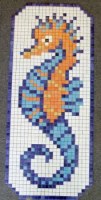 MOSAIQUE PISCINE MOTIF HIPPOCAMPE