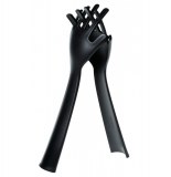 Couverts à salade en forme de mains - noir - marque hoobbe