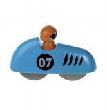 Roulette à pizza - voiture de course - bleu