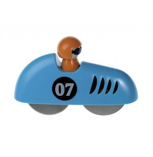 Roulette à pizza - voiture de course - bleu