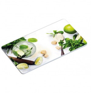Planche à découper en mélamine - motif mojito - ustensiles de déco