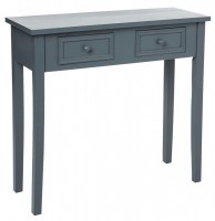 Console - 2 tiroirs - gris - charme