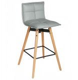 Chaise de bar - lot de 2 - atiel - gris