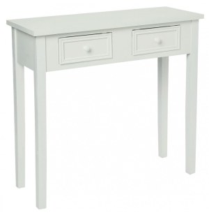 Console - 2 tiroirs - blanc - charme