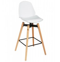 Chaise de bar - lot de 2 - wilio - blanc