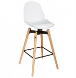 Chaise de bar - lot de 2 - wilio - blanc