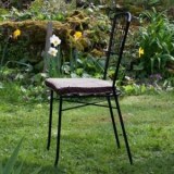 CHAISES DE JARDIN ARMAND MÉTAL (LOT DE 2)